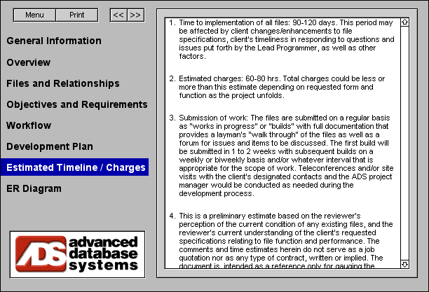 Estimated Timeline and Charges