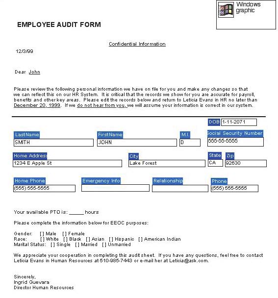 Audit Form
