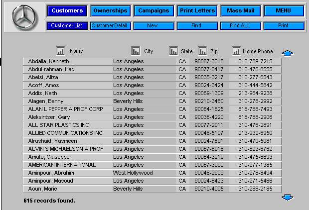 Customer List