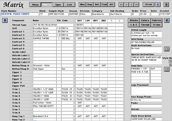 Matrix Page