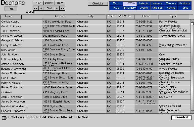 Doctors List