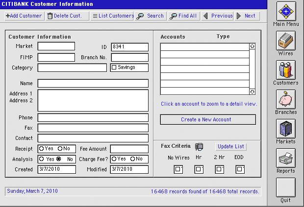 Customer Information Detail