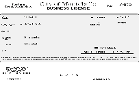 Business License Printed Form